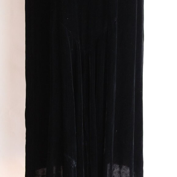 Vintage 1930s Dress, Kiviette Black Silk Velvet Rare Full Length Gown, Couture - Picture 11 of 13